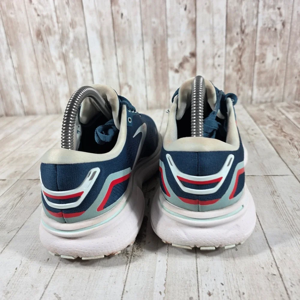 Brooks Ghost 15 Womens Running Shoes Navy Blue Red 1203801B497 Size 7 B Medium